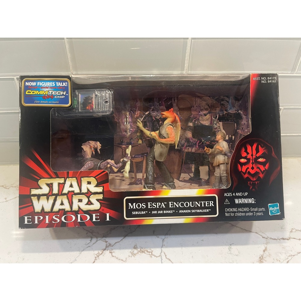 Star Wars Episode I Mos Espa Encounter Sebulba Jar Jar Anakin Hasbro 84161 NIB